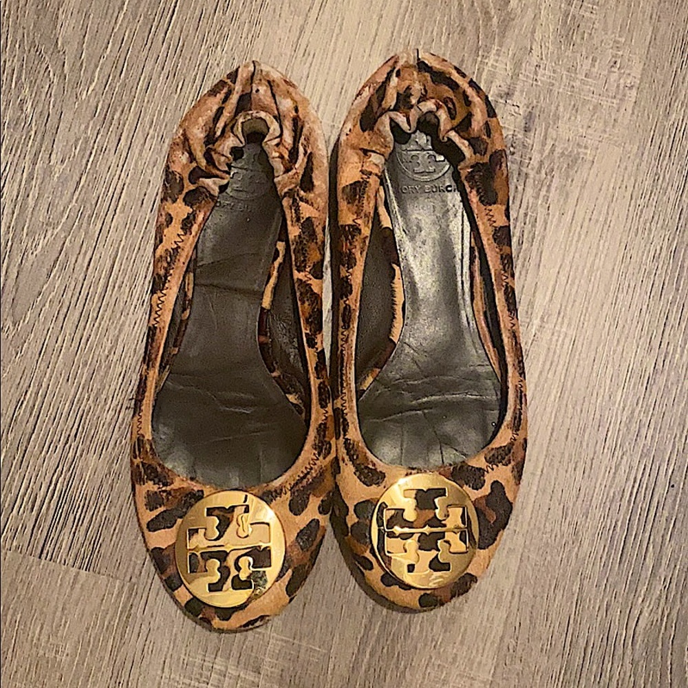 Tory Burch Ballet flats, leopard print, size 10